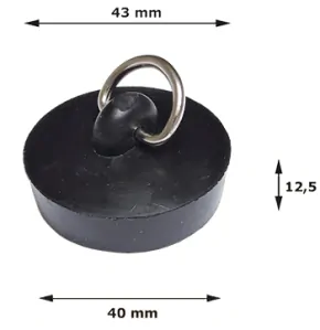 zátka 43mm pryž ČERNÁ