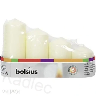 Svíčky bolsius Pillar Advent, průměr 48mm, výšky 60, 80, 100, 120mm 4 ks
