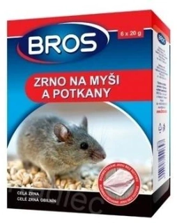 Nástraha na myši BROS zrno 6x20gr
