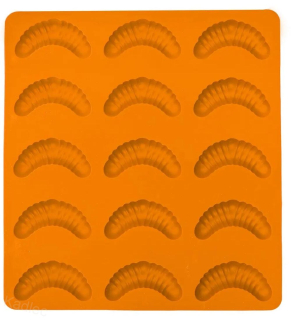 Forma silikon rohlíček 15 oranžová